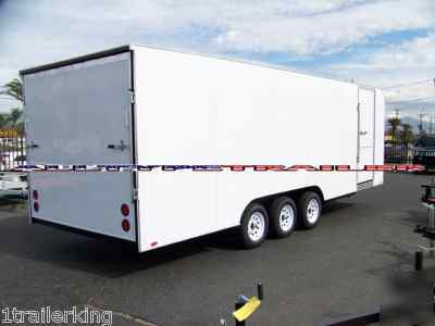 26' quad motorcycle toy hauler rhino enclosed trailer