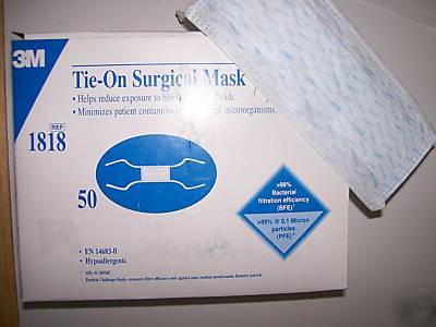 3M tie-on surgical mask set of 10 single masks flu/cold