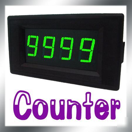 4 digit led green count up and down panel meter counter