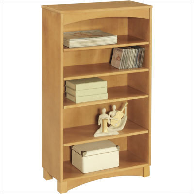 Ameriwood altra platz 5 shelf bookcase in maple bamboo