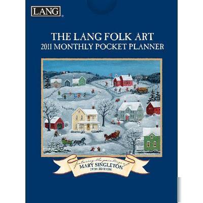 Folk art mary singleton 2011 monthly pocket planner lg