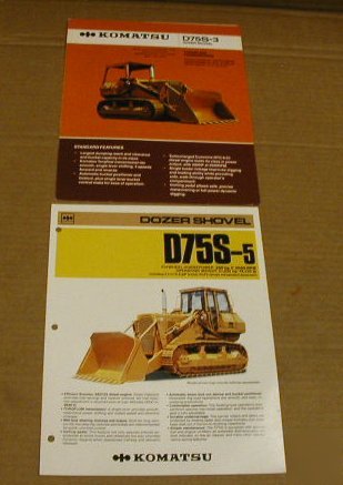 Komatsu 1986 dozer shovel sales brochure lot
