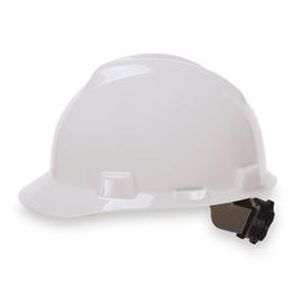 New lot of 8 msa v-gard white caps hard hats rachet 