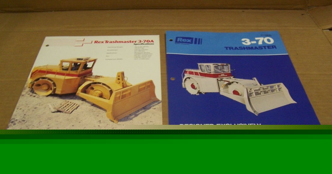 Rexnord 1993 3-70 trashmaster sales brochure lot 