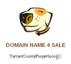 Tarrant county pooper scooper .com domain name for sale