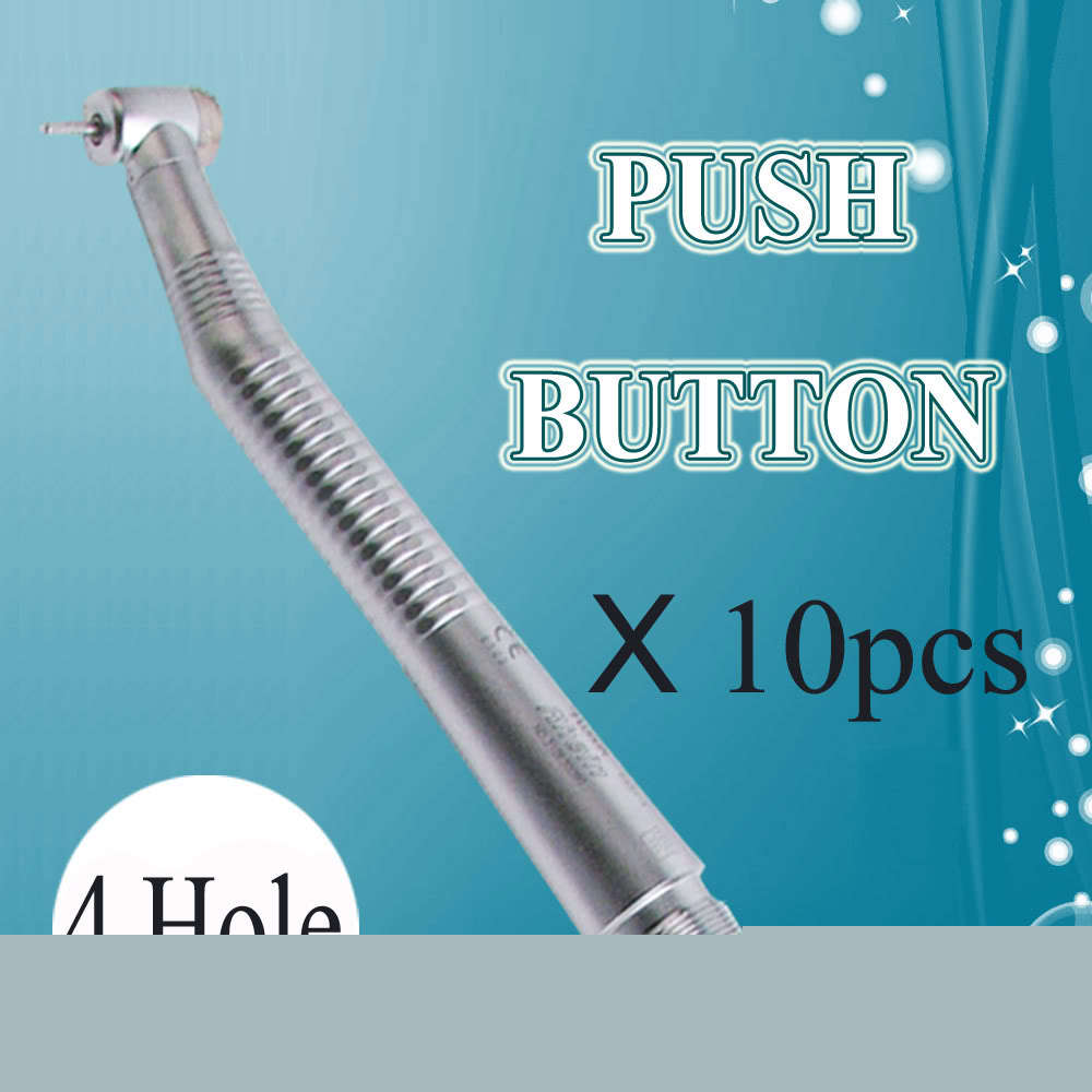 10 pcs dental high speed push button handpiece standard