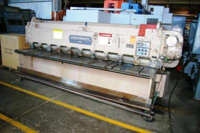 10' x 10 ga. cincinnati #1010 mechanical power shear
