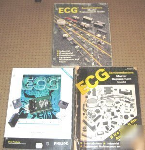 3 books ecg master replacement guides + 9TH ed catalog