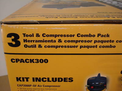 Bostitch CPACK300 air compressor nailer stapler kit 