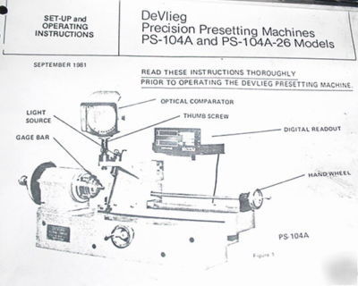 Devlieg microset tool presetter microbore 40 50 dro _nr