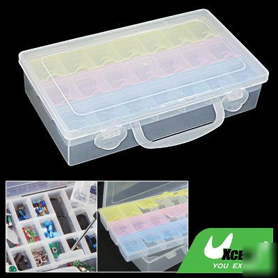 Electronic components parts box cases plastic colorful