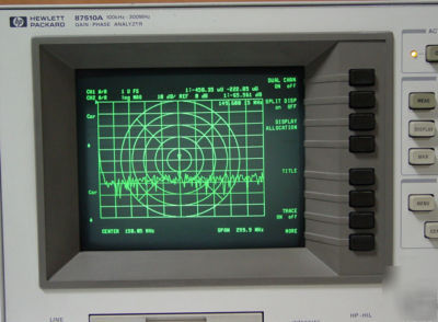 Hp 87510A/10/H01 100KHZ-300MHZ gainphase analyzer 