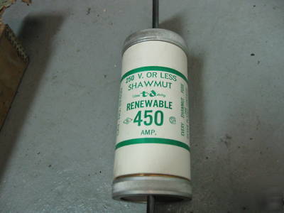 New 2 shawmut RF450 450A renewable fuses w/spare links
