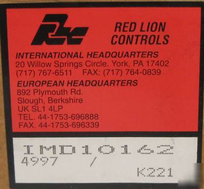 New red lion digital dc voltage meter IMD10162 sealed 