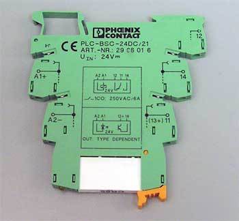 Plc-bsc-24DC/21 base terminal block with 2961105 relay