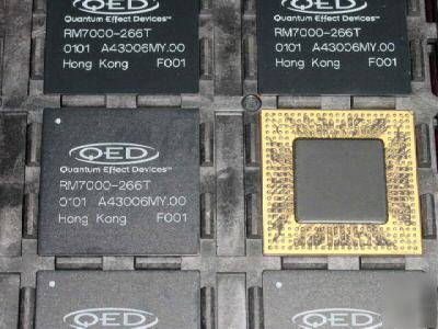 Qed# RM7000-266T, microprocessor with on-chip sec cache