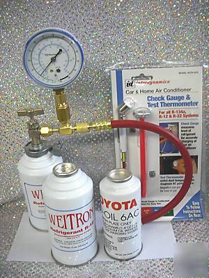 R12, r-12, refrigerant 12 air conditioning recharge kit