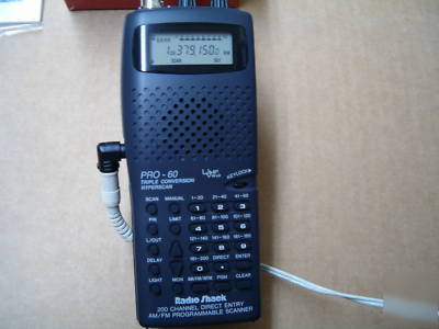Radio shack 20-309 pro-60 200 ch portable scanner