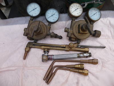 Welding tank airgas oxygen and acetylene w/ accessories