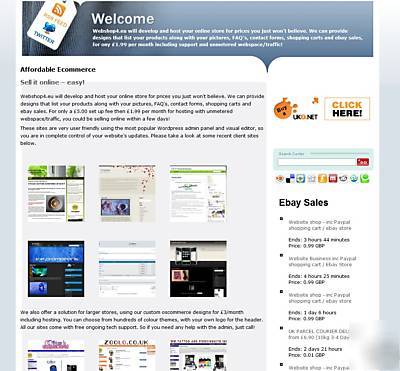 Retail website with shopping cart (online store)