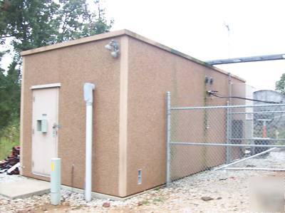 Concrete 12 x 28' communications shelter rohn