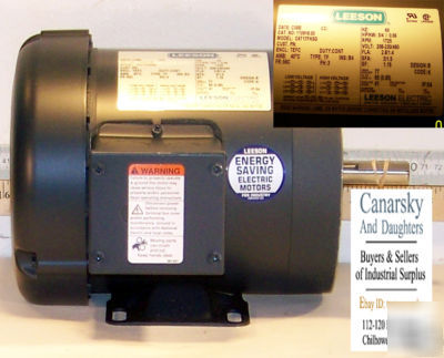 New 1 leeson C6T17FK5G 3/4 hp electric motor 