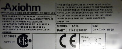 Used axiohm pos printer A714 p/n:7141121001B DH1400 