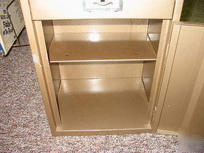 Vintage industrial filing drawer combination cabinet