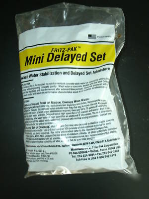 Wash water stabilization delayed set admixture concrete