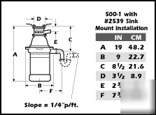Waste king 500-1, 1/2 hp commercial disposer
