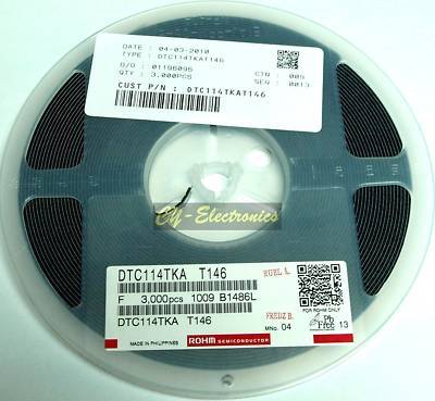 100 pcs DTC114 ee, yka, ye, tka digital transistor rohm