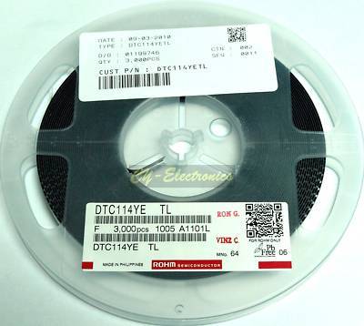 100 pcs DTC114 ee, yka, ye, tka digital transistor rohm