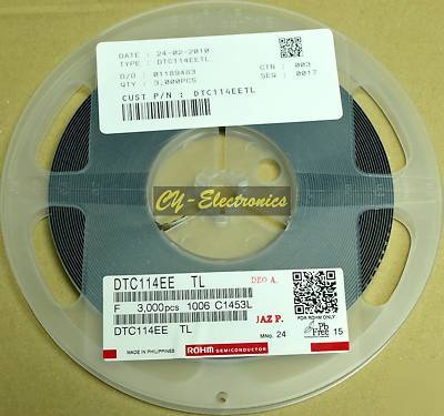 100 pcs DTC114 ee, yka, ye, tka digital transistor rohm