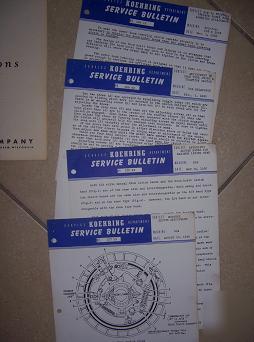 1949 -1951 koehring 304 excavator service bulletins w