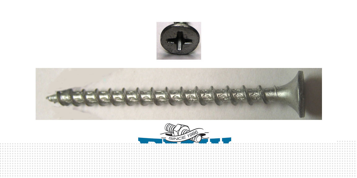 6 x 1 1/4 phillips flat dacrotized decking screw 10YR