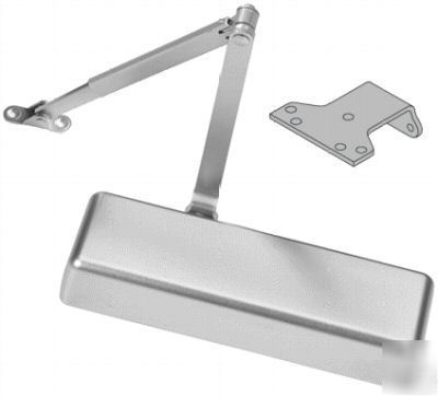 Commercial grade 1 adjustable size door closer aluminum