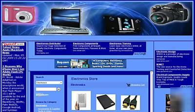 Electronics turnkey website with free hosting for life 