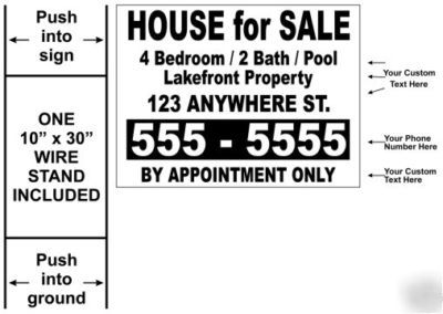 House for sale - yard sign double sided - 24