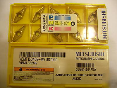 New 100 mitsubishi carbide inserts VBMT332MV US7020 