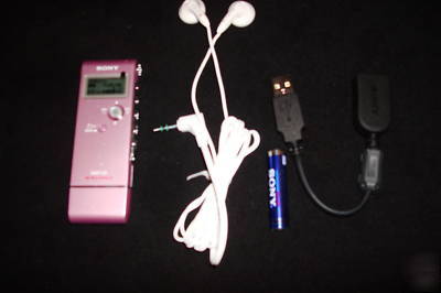 New sony icd-UX70 1GB MP3/ digital voice recorder pink