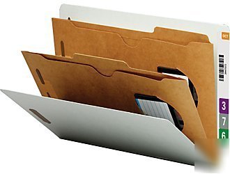 10-smead pocket-style end tab classification folder,lgl