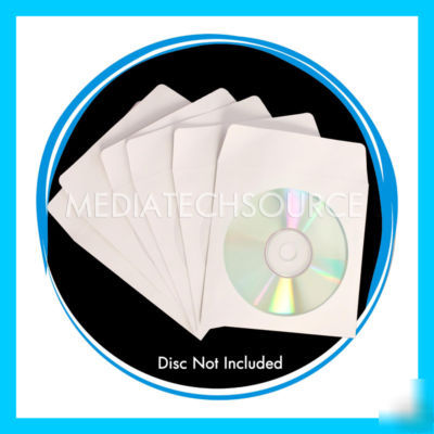 1000 cd dvd r disc paper sleeve envelope window & flap