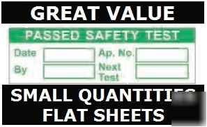 20 pat labels portable appliance passed test stickers