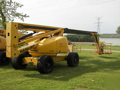 2002 haulotte/biljax ha 80 jrt diesel boom lift 4X4 