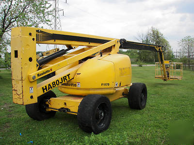 2002 haulotte/biljax ha 80 jrt diesel boom lift 4X4 