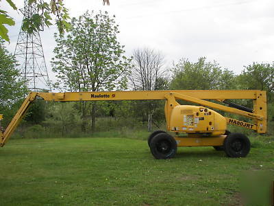 2002 haulotte/biljax ha 80 jrt diesel boom lift 4X4 
