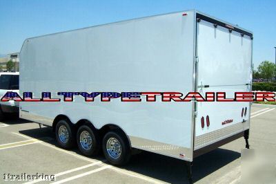 2009 enclosed motorcycle quad car hauler rhino trailer