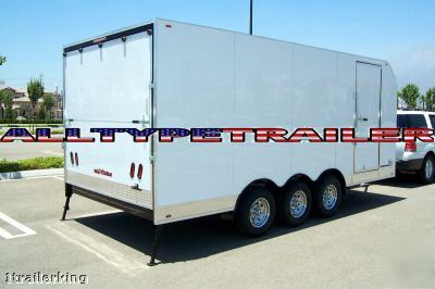 2009 enclosed motorcycle quad car hauler rhino trailer