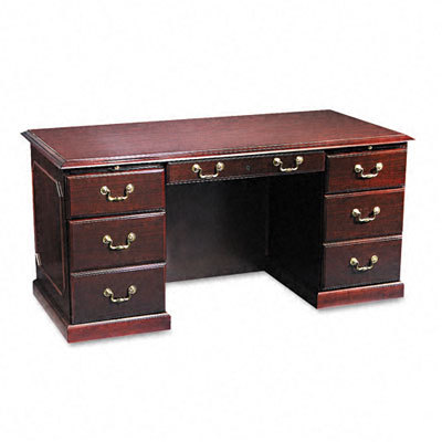Governors series double pedestal desk,mahogany