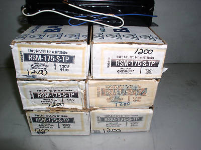 Lot 6 ea advance rsm-175-s tp ballast for t 12 lamps n
